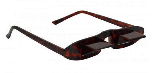 Bed Prism Glasses Tortoise MRI-9000T Angled Right