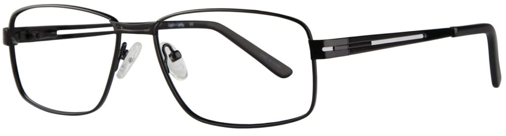 Eight to Eighty Adam Eyeglasses, Black frame. Angled left