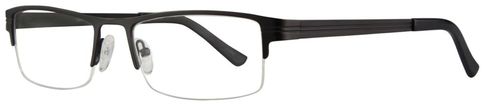 Eight to Eighty Artie Eyeglasses, Black frame. Angled left