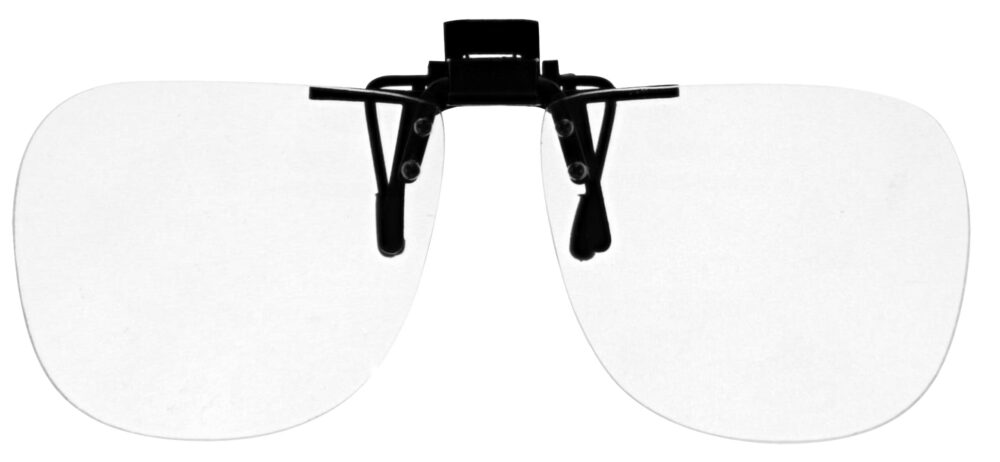 Large Clear Magnifying Clip On Angled to the Rear