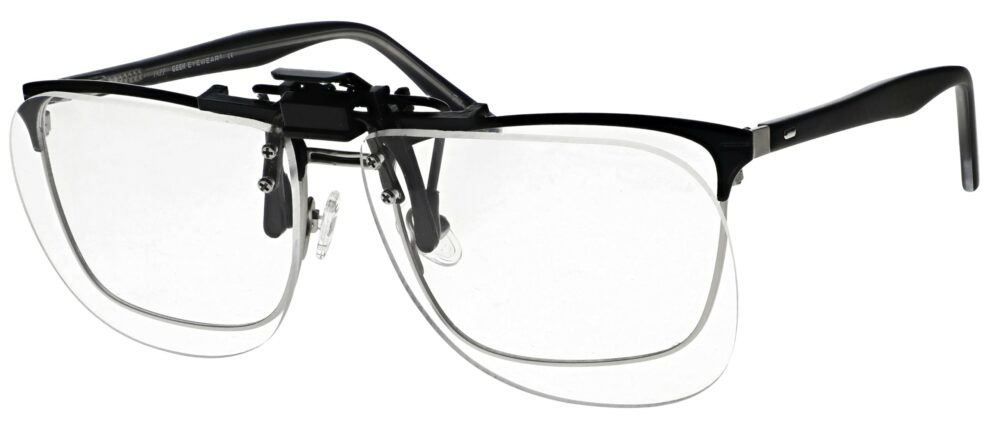 Large Clear Magnifying Clip On Angled to the Side Left