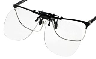 Clip On Flip Up Reading Glasses with Large Lens Adds +1.00 to +5.00