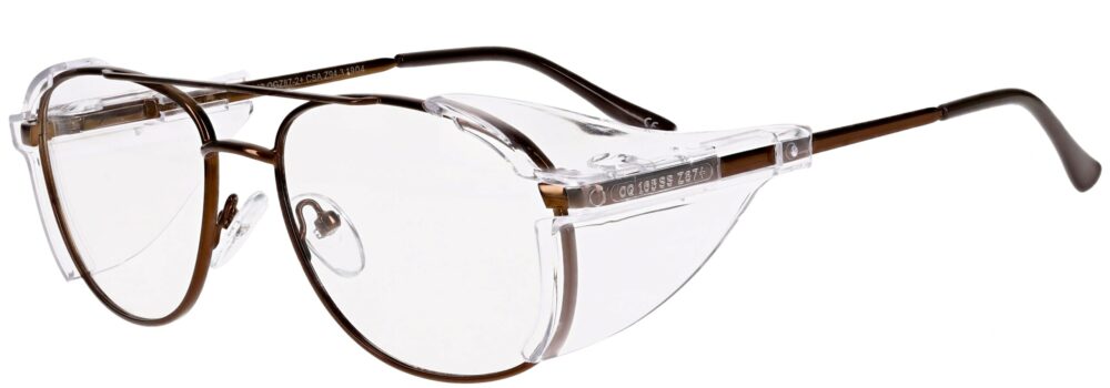 OnGuard 102 Safety Glasses in Chocolate Chrome
