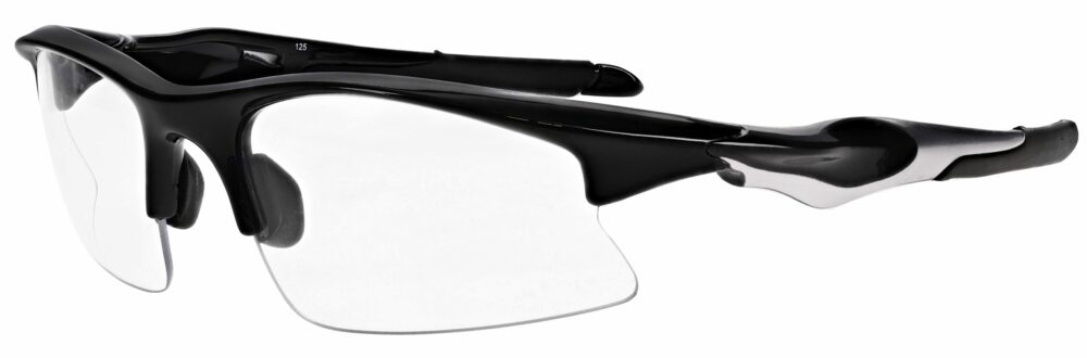 Prescription Free Form Safety Glasses RX-456-BS in Black/Silver