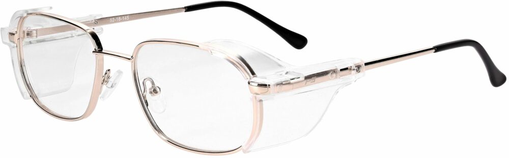 Model RX-554 Metal Safety Glasses in Gold RX-554-G