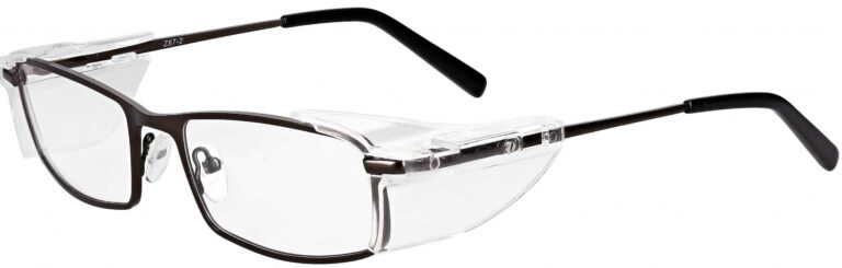 Model RX-850 Gunmetal Safety Glasses. Available in 2 sizes RX-850-GM