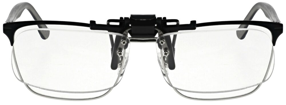 Small Clear Magnifying Clip On, Angled Front