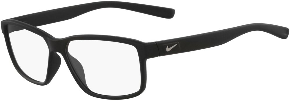 Nike 7092 011 Matte Black Frame Matte Black Lens Angled Side Left
