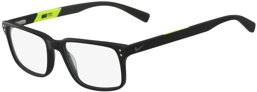 Nike 7240 001 Matte Black Frame Matte Black Lens Angled Side Left
