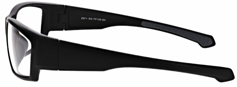 Prescription Wraparound Safety Glasses Model RX-TP198-BK in Black