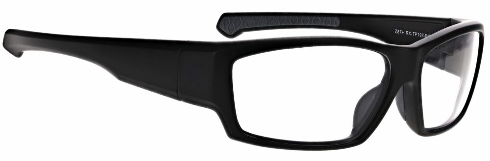 Prescription Wraparound Safety Glasses Model RX-TP198-BK in Black
