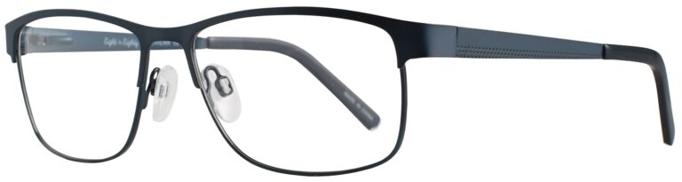 Eight to Eighty Ken Eyeglasses, Blue frame. Angled left