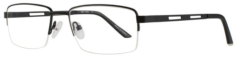 Eight to Eighty New York Eyeglasses, Black frame. Angled left