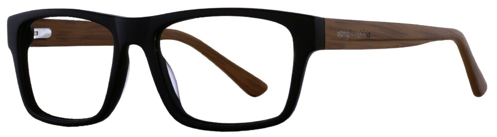 Affordable Designs Jack Eyeglasses, Black Hi Res frame. Angled left