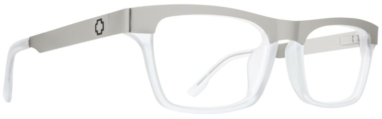 Spy Zade Eyeglasses in Matte Silver/Matte Clear