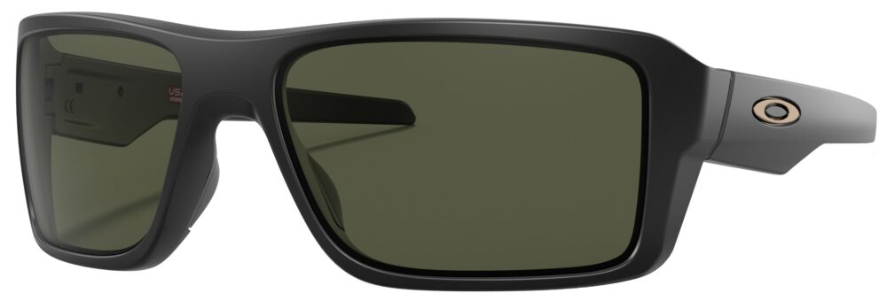 Oakley-Double-Edge-Sunglasses-Matte-Black-frame-Dark-Gray-lens-angled-left-OO9380-0166