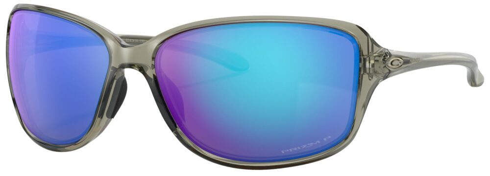 Oakley Cohort Glasses in a Gray Ink Frame with Prizm Sapphire Polarized lens. Angled Left