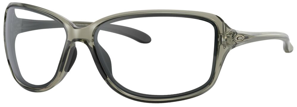 Oakley Cohort Glasses in a Gray Ink Frame. Angled Left