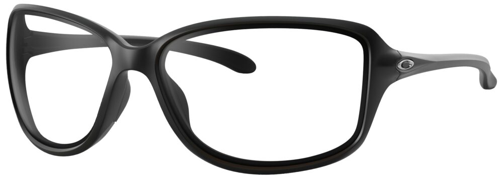 Oakley Cohort Glasses in a Matte Black Frame. Angled Left