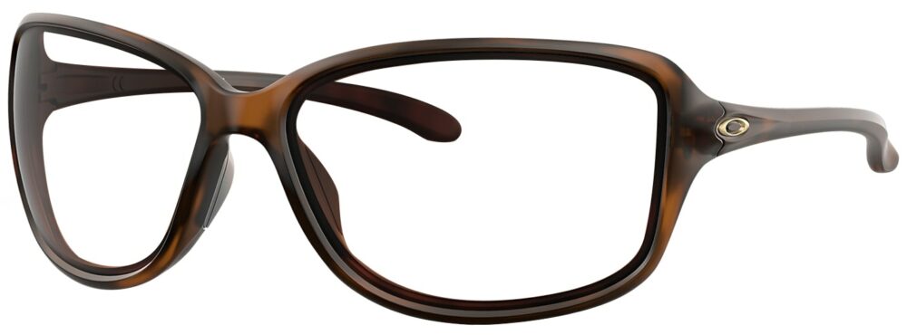 Oakley Cohort Glasses in a Matte Brown Tortoise Frame. Angled Left