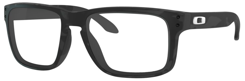 Oakley Holbrook Glasses in a Matte Black Camo frame. Angled left