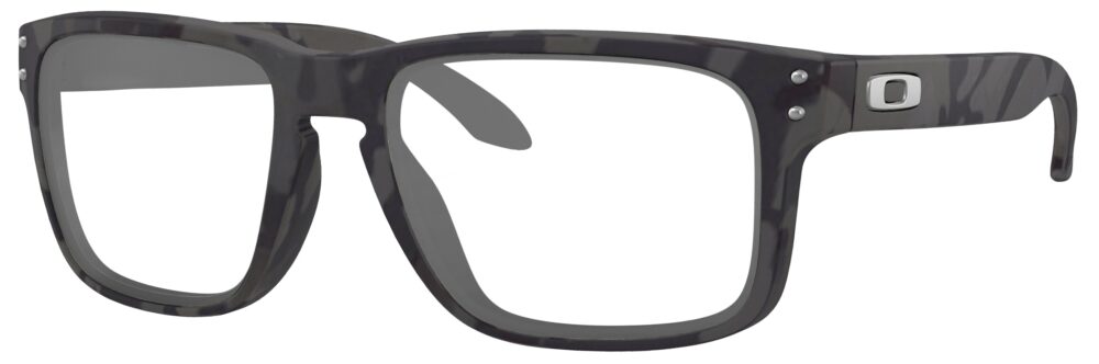 Oakley Holbrook Glasses in a Black Camo frame. Angled left