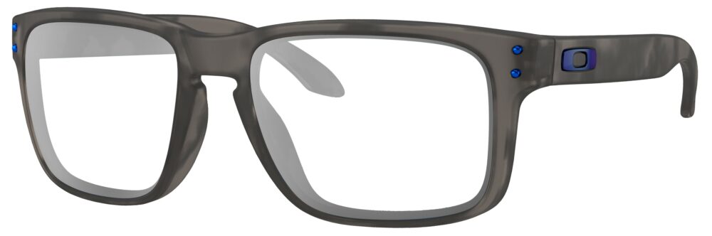 Oakley Holbrook Glasses in a Matte Black Tortoise frame. Angled left