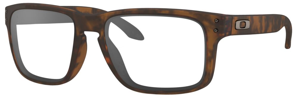 Oakley Holbrook Glasses in a Matte Brown Tortoise frame. Angled left