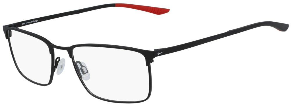 Nike 4307 007 ​Satin Black Frame Satin Black Lens Angled Side Left