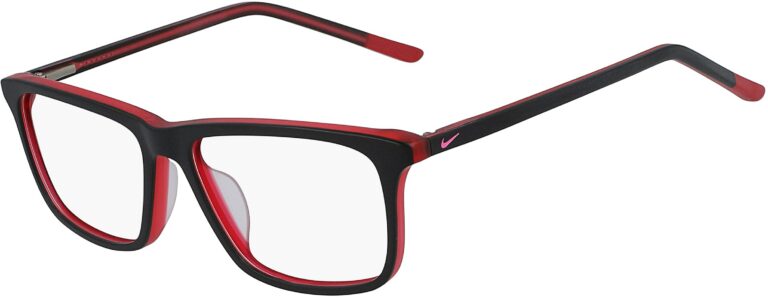 Nike 5541 015 Matte Black Gym Red Frame Matte Black Gym Red Lens Angled Side Left