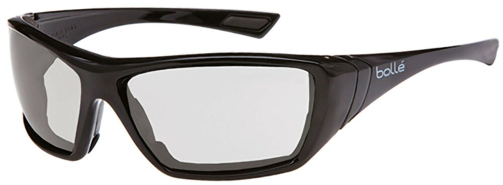 Bolle Hustler Safety Glasses with Black frame. BO-HUSTLER-40149-RX
