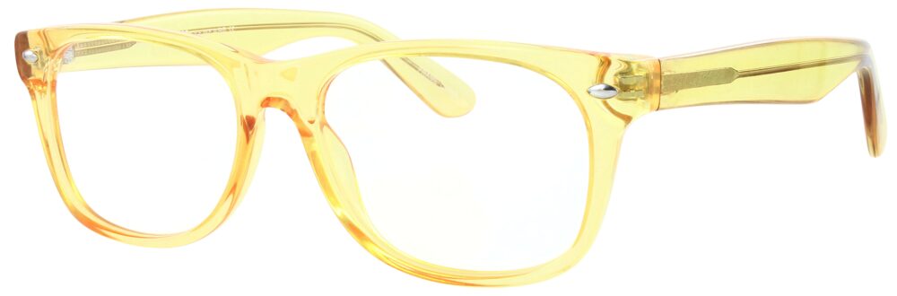 Geek RAD 09 Eyeglasses, Gold frame. Angled left