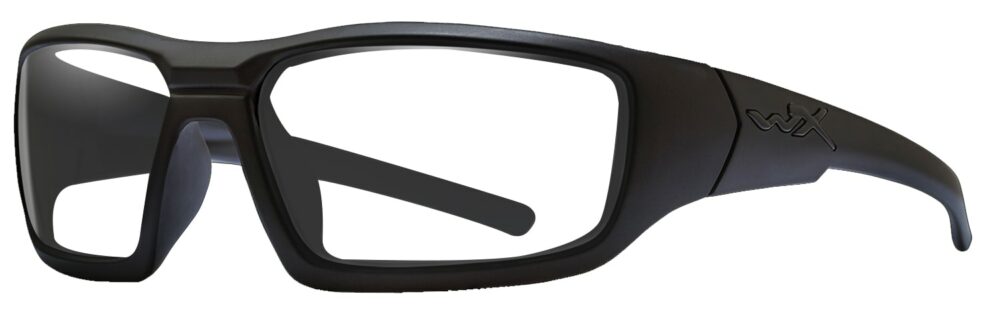 Wiley X Censor in Matte Black Frame, Angled to the Side Left