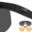 Wiley X Saber in Matte Black Frame with Smoke Gray, Light, and Rust Lenses, WX-308 Swatch