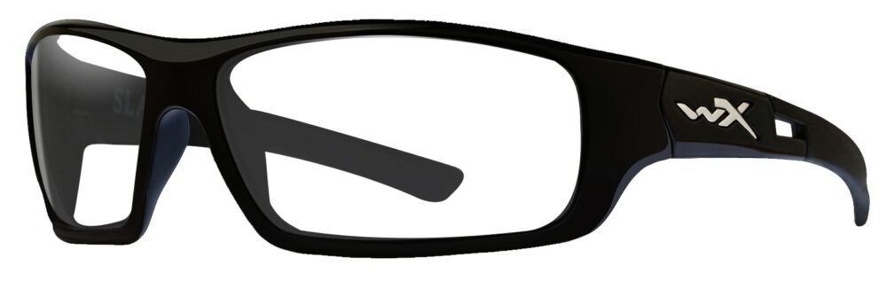 Wiley X Slay Gloss Black Frame, Angled to the Side Left
