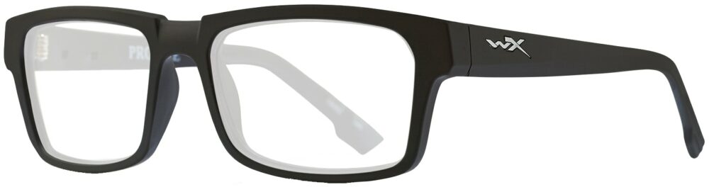 Wiley X Worksight Profile in Matte Black Frame, Angled to the Side Left