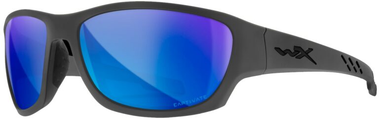 Wiley X Climb in Matte Gray Frame with Captivate Polarized Blue Mirror (Grey Base) Lens, WX-ACCLM09