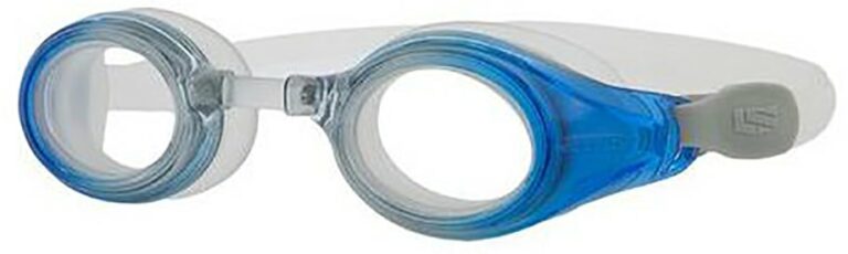 Rec Specs Frogeye Adult Prescription Swimming Goggles in Blue Fade Crystal Side Left Angle