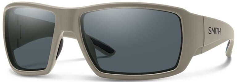 Smith Optics Operators Choice Elite Sunglasses in Tan 499 Frame with Gray Lenses Side Left Angle