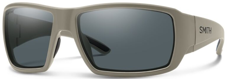 Smith Optics Operators Choice Elite Sunglasses in Tan 499 Frame with Polarized Gray Lenses Side Left Angle