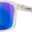 Wiley X Alfa Sunglasses in a Gloss Clear Crystal Frame with Captive Polarized Blue Mirror Lens. swatch
