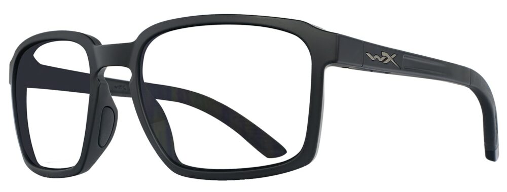 Wiley X Alfa Sunglasses in a Matte Black Frame. Angled left