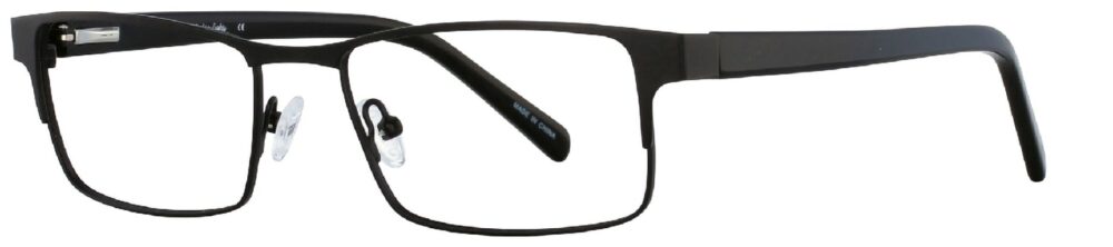Eight to Eighty Classy Eyeglasses, Black frame. Angled left