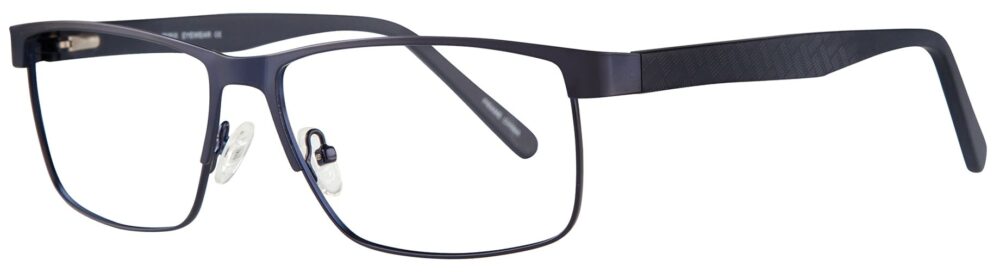 MAXX Arnold Eyeglasses, Blue frame. Angled left