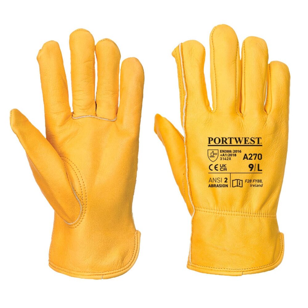 Portwest-A270-Driver-Safety-Glove-Tan