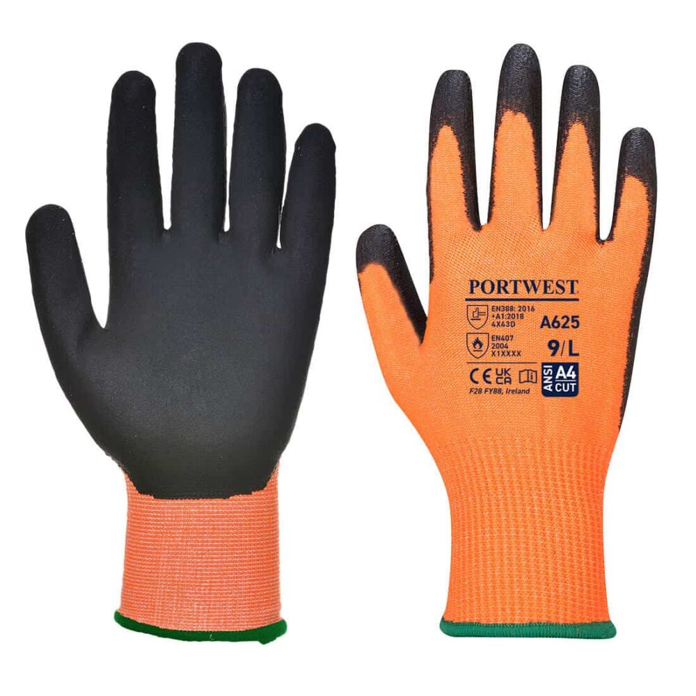 Portwest-A625-Cut-Resistant-Safety-Glove-Orange-Black