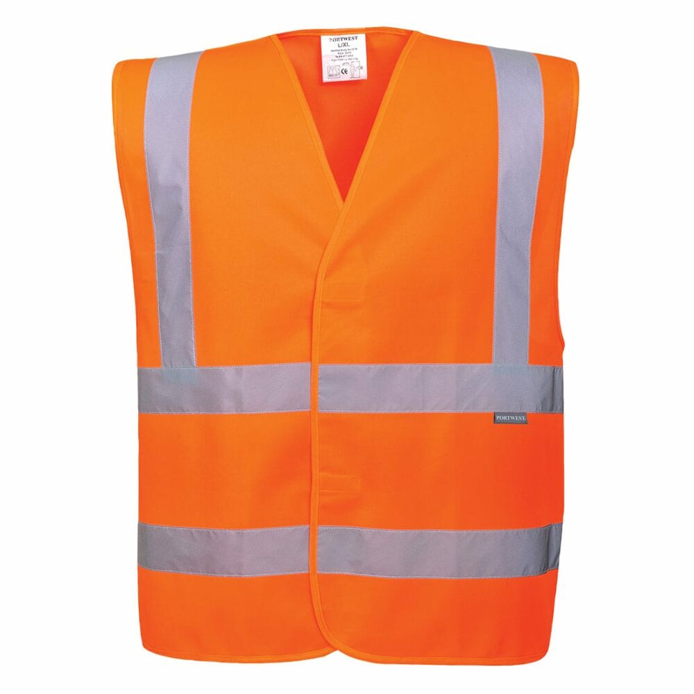 Portwest-C470-Safety-Vest-Orange-Front