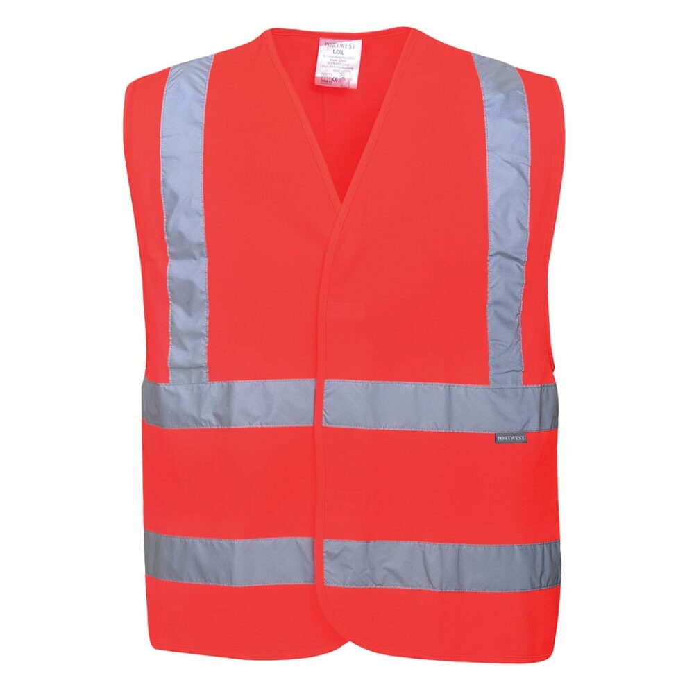 Portwest-C470-Safety-Vest-Red-Front