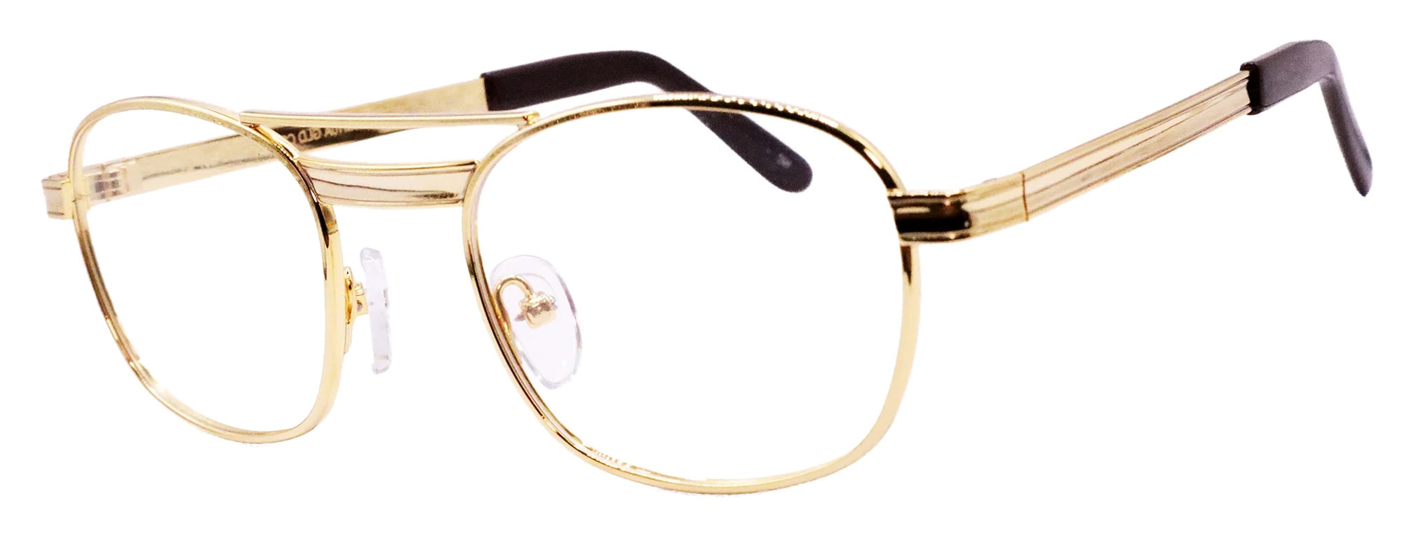 Titmus TM10A Prescription Safety Glasses, angle left, Goldtone