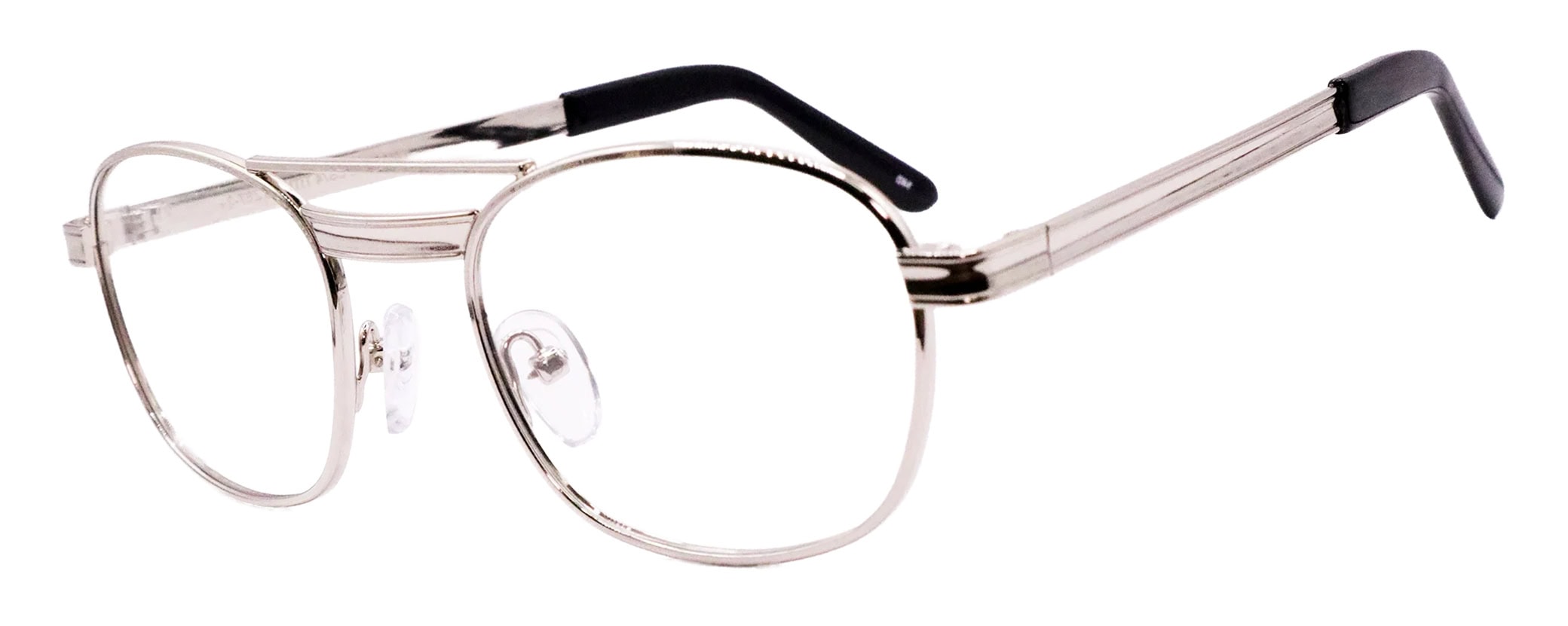 Titmus TM10A Prescription Safety Glasses, angle left, Silvertone